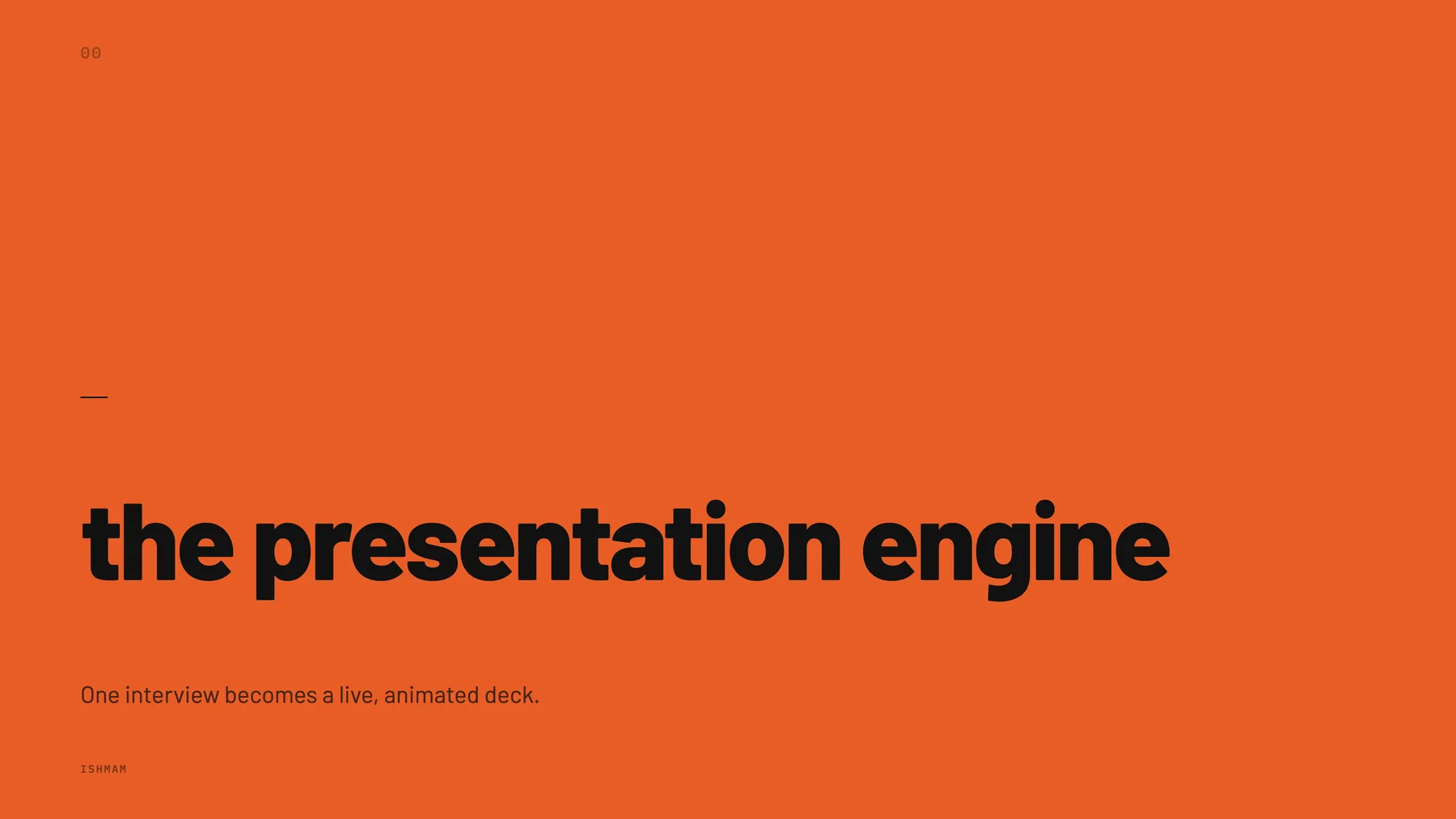 The Broadside design system - fire-orange poster title