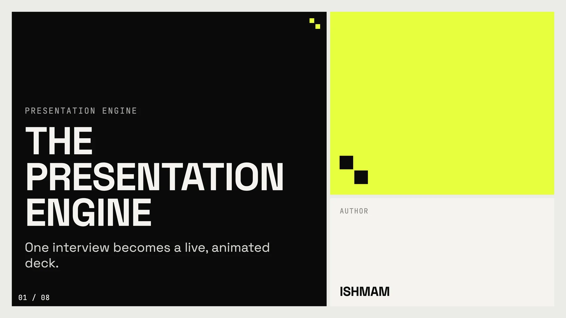 The Neo-Grid-Bold design system - black and acid-green brutalist title