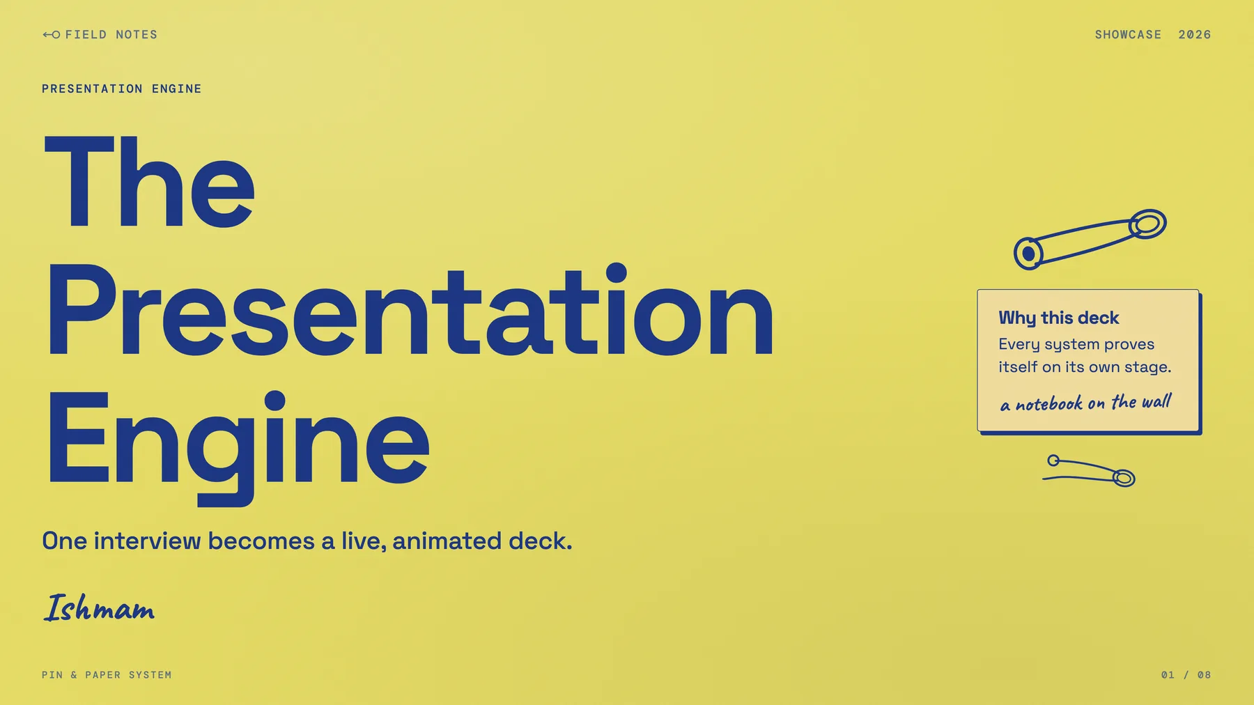 The Pin-and-Paper design system - field-notes with pinned cards